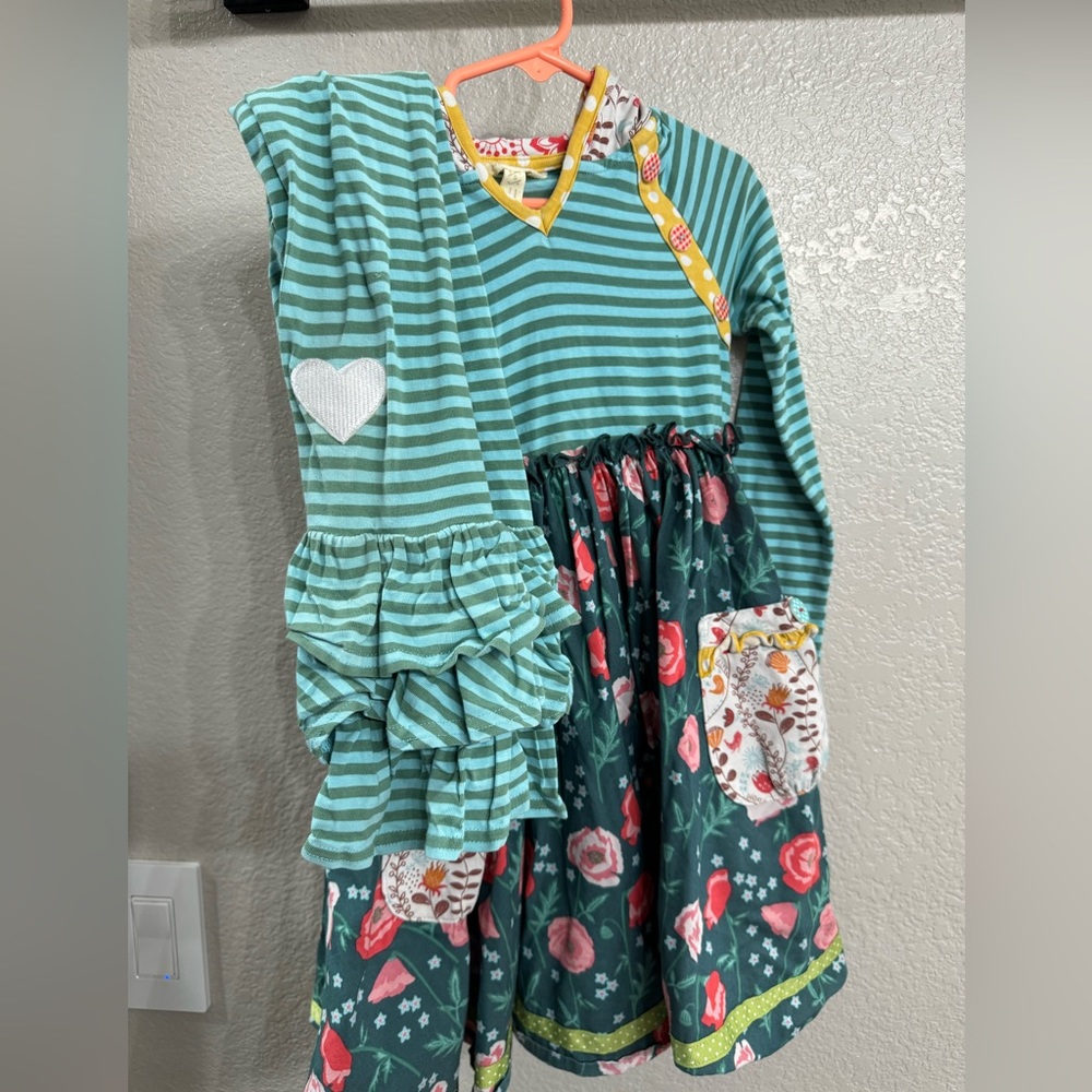 Matilda Jane dress and ruffle pant set.